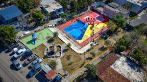 Entrega David de la Peña rehabilitación de plaza pública en la comunidad de La Cieneguilla